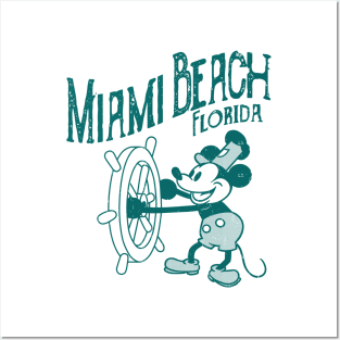 Steamboat Willie - Miami Beach Florida Posters and Art